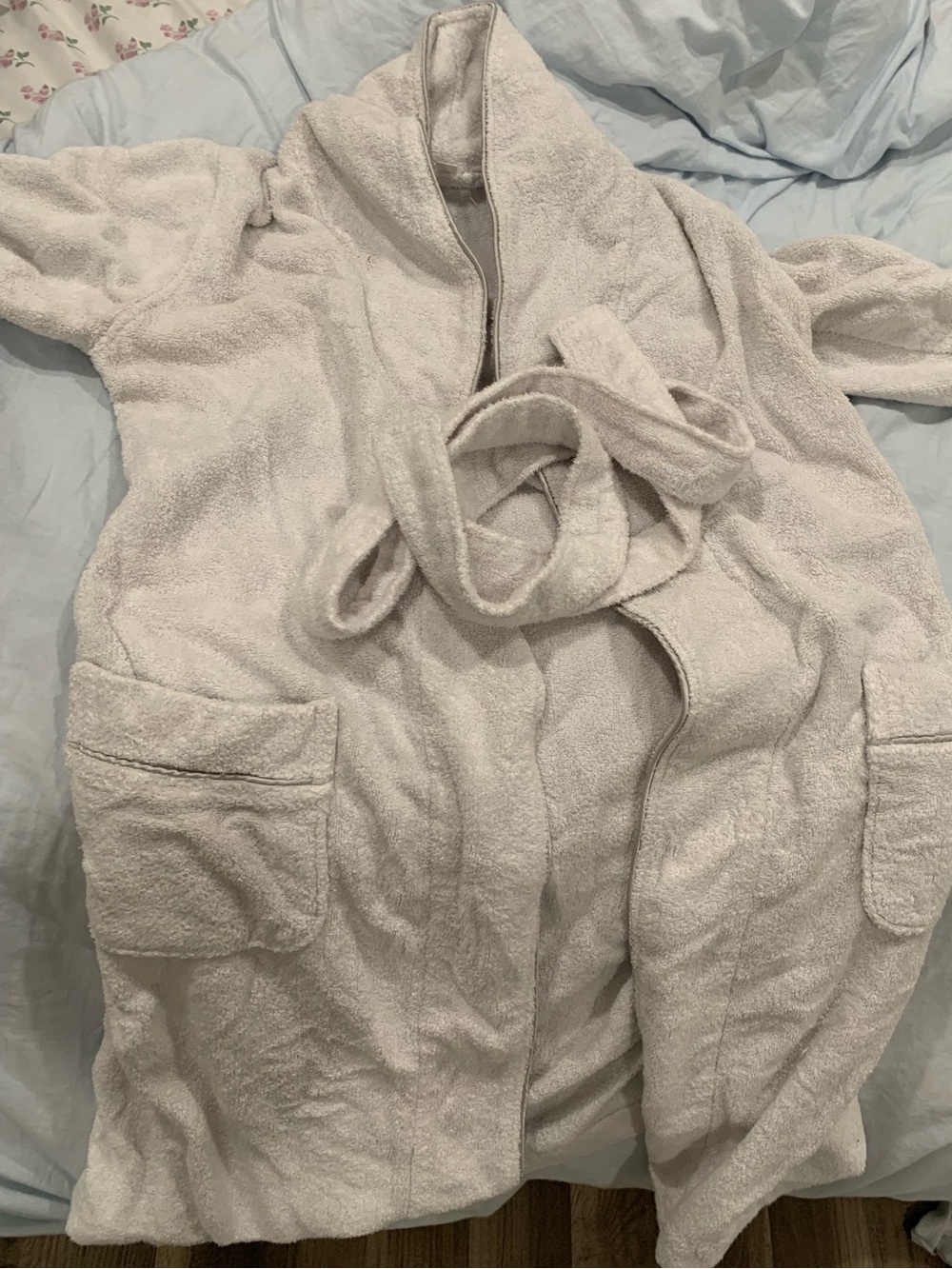 Cozy Cream Teddy Robe Jacket with Belt